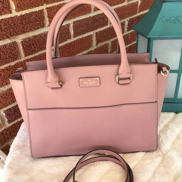 Kate spade mauve pink leather satchel - Picture 2 of 16